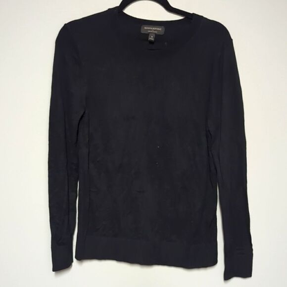 Banana Republic Factory Black Crewneck Sweater - Picture 1 of 5